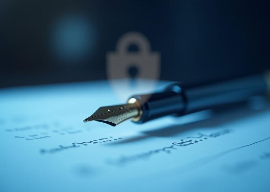 Secure data and legal documentation concept